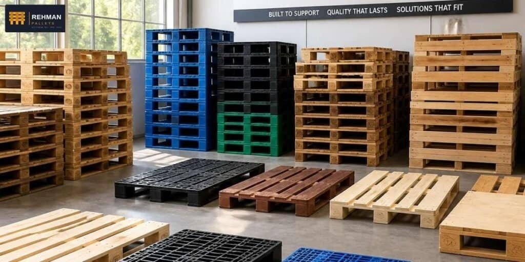 Trusted Pallet Supplier Surrey 3 Different types of pallets including wooden and plastic pallets