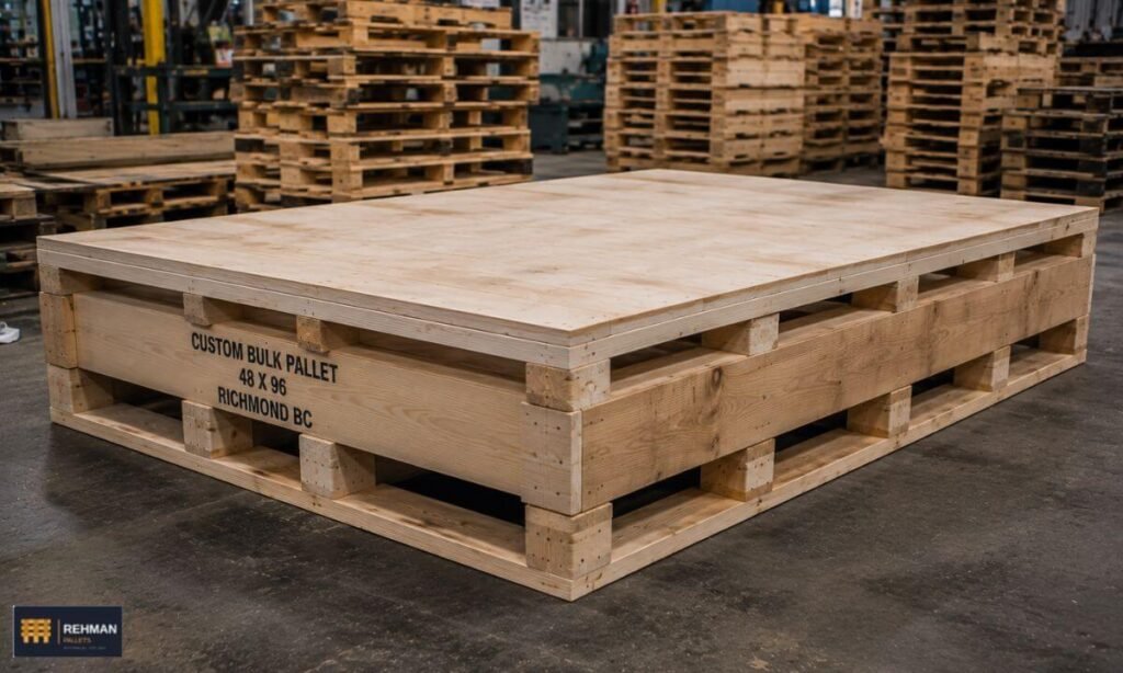 Bulk Pallets BC 3 Custom bulk wooden pallets BC