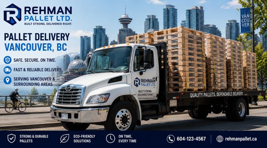 Wooden Pallets Vancouver BC — New, Used & Custom, Delivered Fast 5 pallet delivery vancouver, bc