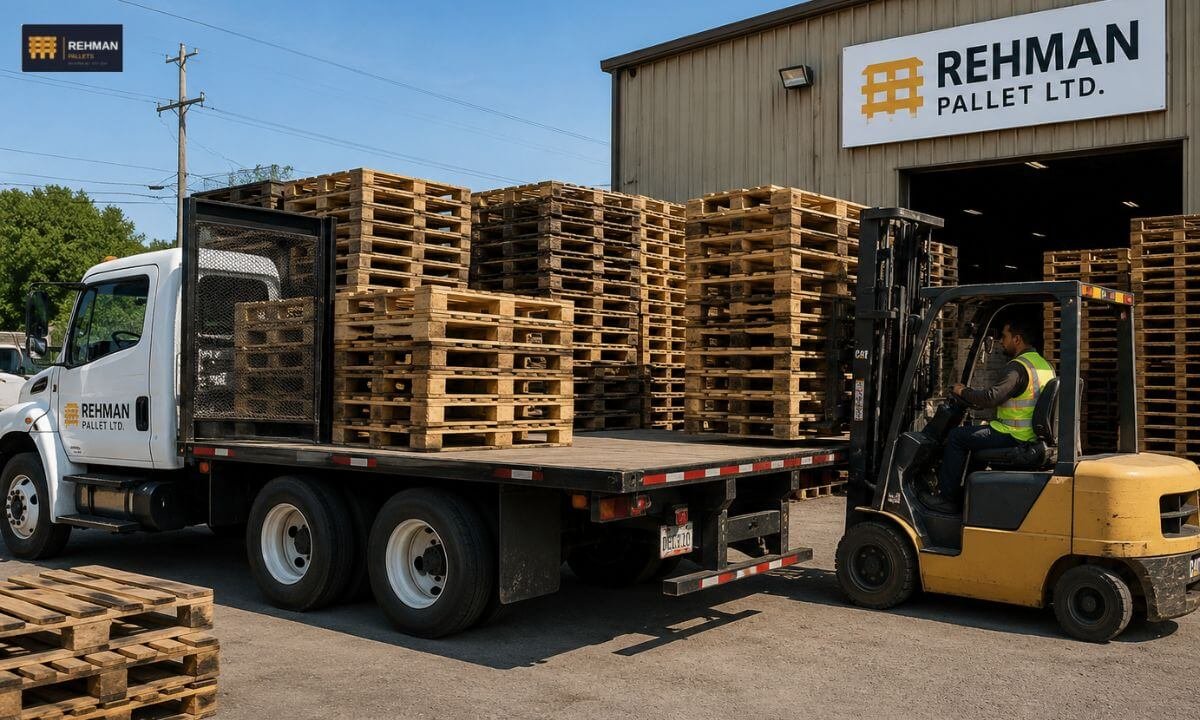 Wooden Pallets New Westminster, BC: Complete Price & Buying Guide (2026) 5 Pallet supplier New Westminster - wooden pallets loaded for Lower Mainland delivery
